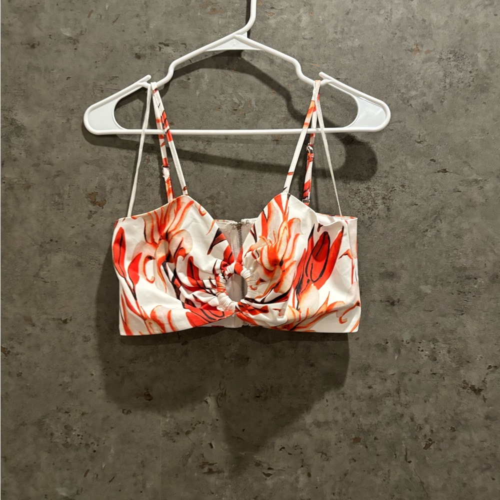 Floral Print Crop Top with matching shorts